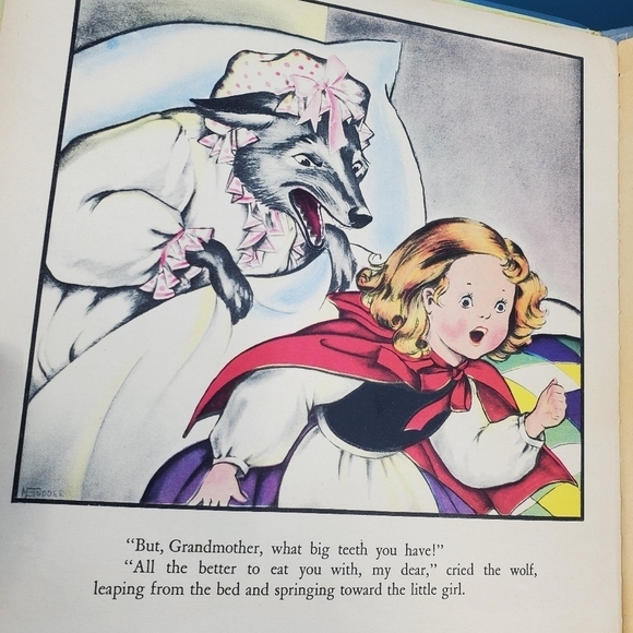 1938 print "Little Red Riding Hood" children's book - Picture 6 of 10